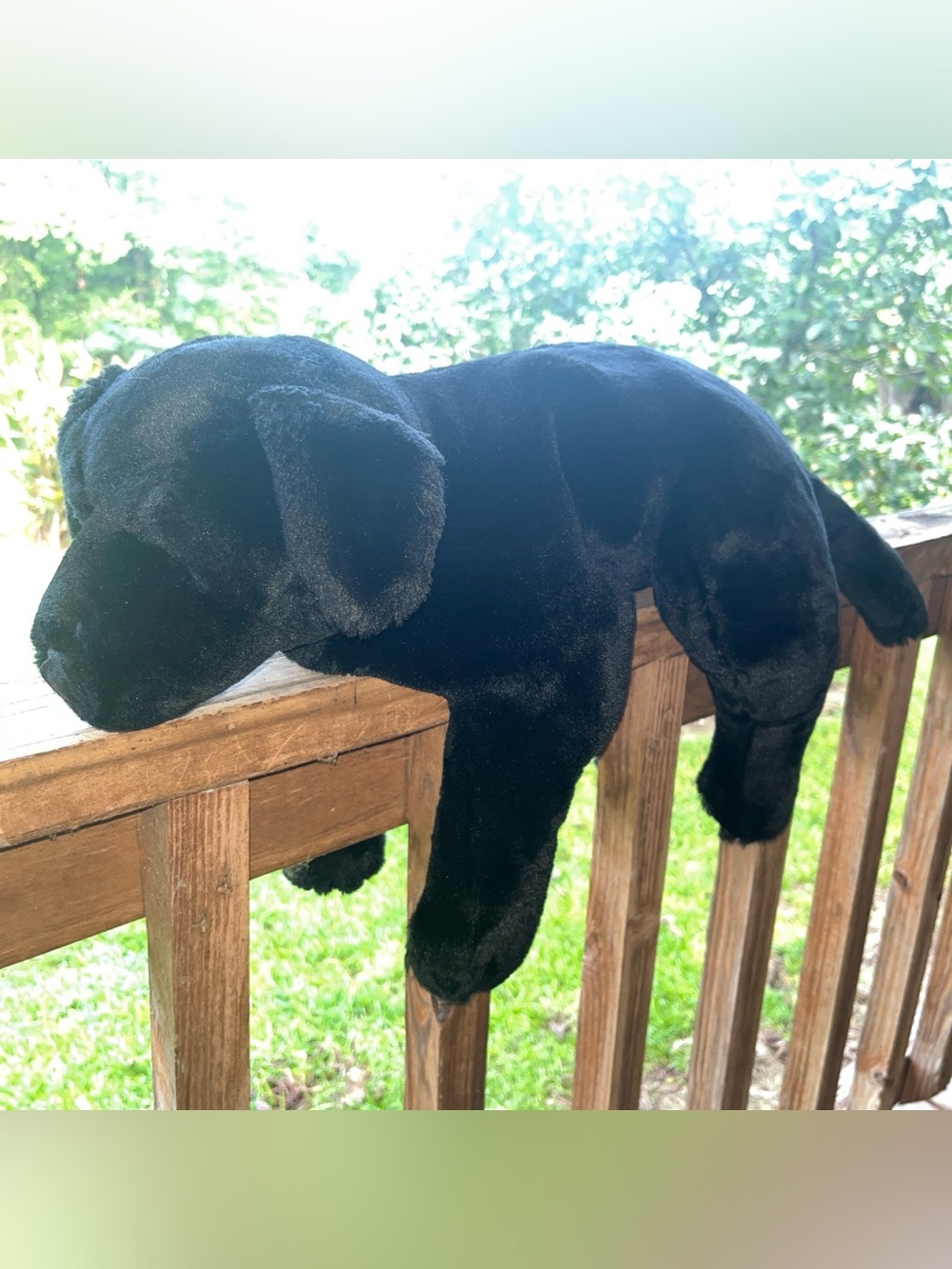 27” animal alley large vintage black lab plush stuffed animal dog toys r us